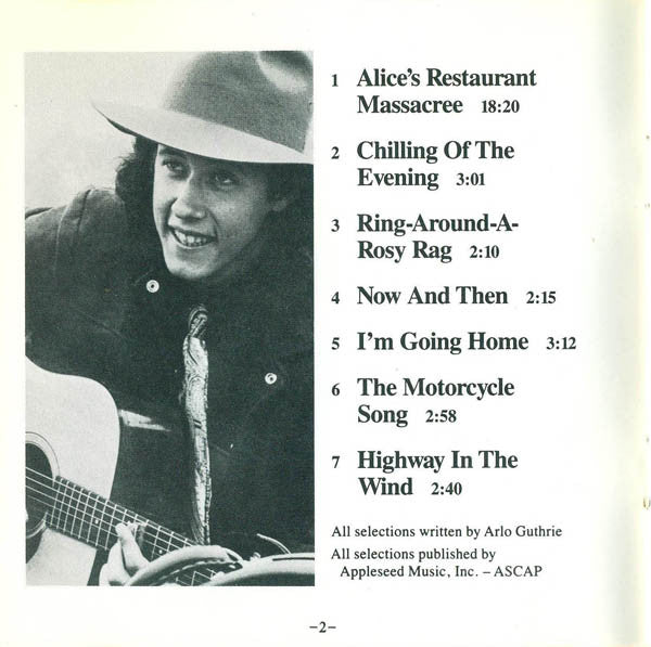 Arlo Guthrie : Alice's Restaurant (CD, Album, RE, RM)