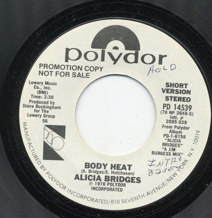 Alicia Bridges : Body Heat (7", Promo, Styrene)