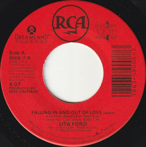 Lita Ford : Falling In And Out Of Love (Remix) (7", Single)