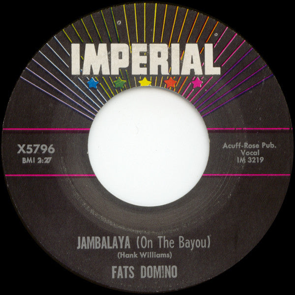 Fats Domino : Jambalaya (On The Bayou) / I Hear You Knocking (7", Single)