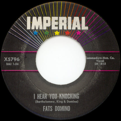 Fats Domino : Jambalaya (On The Bayou) / I Hear You Knocking (7", Single)
