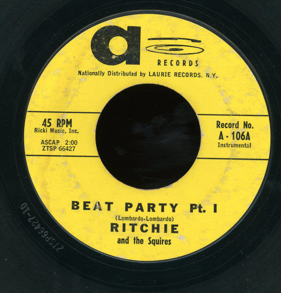 Ritchie & The Squires : Beat Party (7", Single, Styrene)