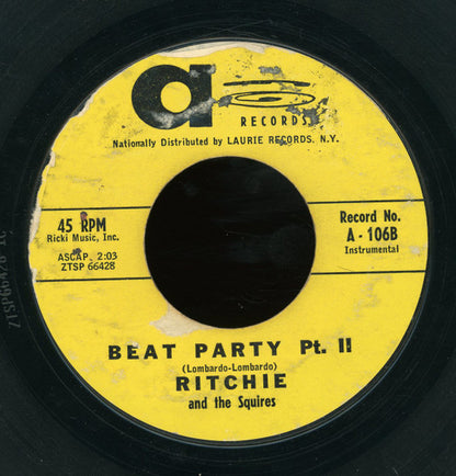 Ritchie & The Squires : Beat Party (7", Single, Styrene)