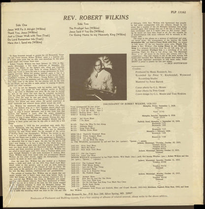 Robert Wilkins : Memphis Gospel Singer (LP, Album, RE)