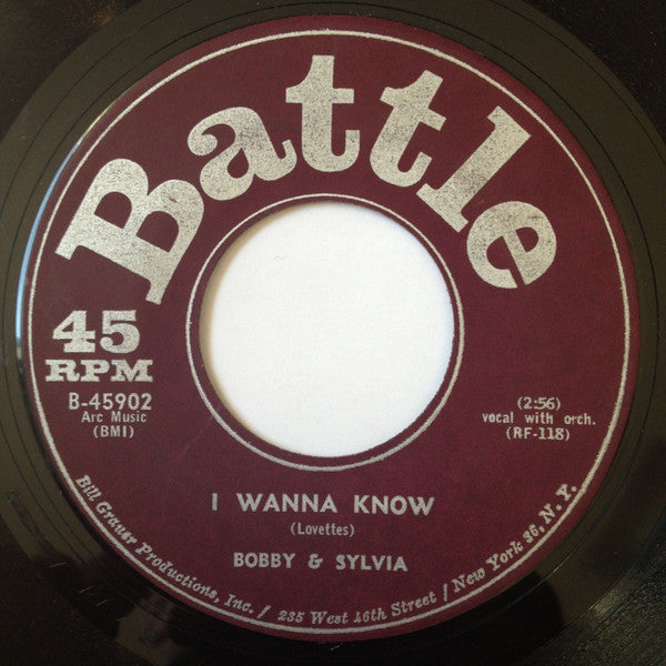 Bobby & Sylvia : You Broke My Heart And I Broke Your Jaw (7")