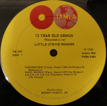 Stevie Wonder : The 12 Year Old Genius - Recorded Live (LP, Album)