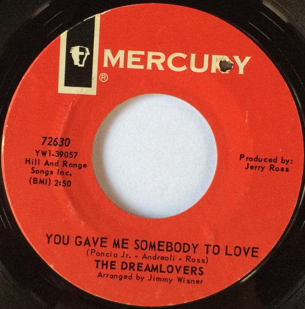 The Dreamlovers : You Gave Me Somebody To Love / Calling Jo-Ann (7", Single)