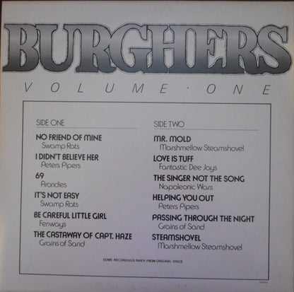 Various : Burghers Volume One (LP, Comp, Unofficial)