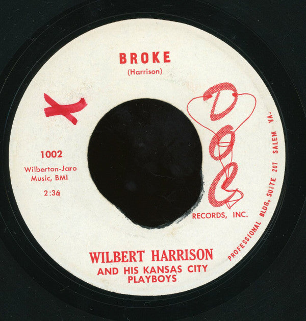 Wilbert Harrison And His Kansas City Playboys : Off To School Again / Broke (7")