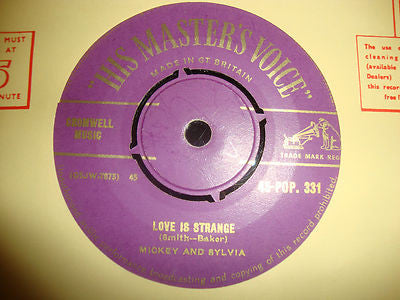 Mickey & Sylvia : Love Is Strange (7", Single, Mono)