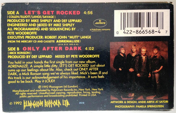 Def Leppard : Let's Get Rocked (Cass, Single, 35)