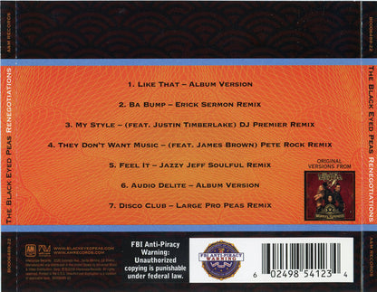 Black Eyed Peas : Renegotiations (The Remixes) (CD, EP)