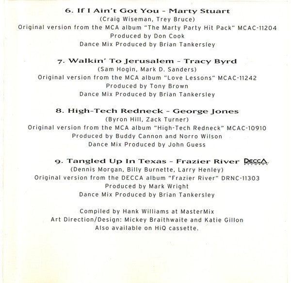 Various : Today's Hottest Country Dance Mixes (CD, Comp, Club)