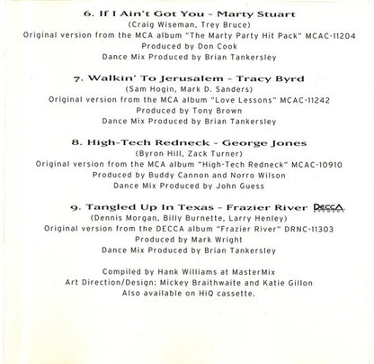 Various : Today's Hottest Country Dance Mixes (CD, Comp, Club)