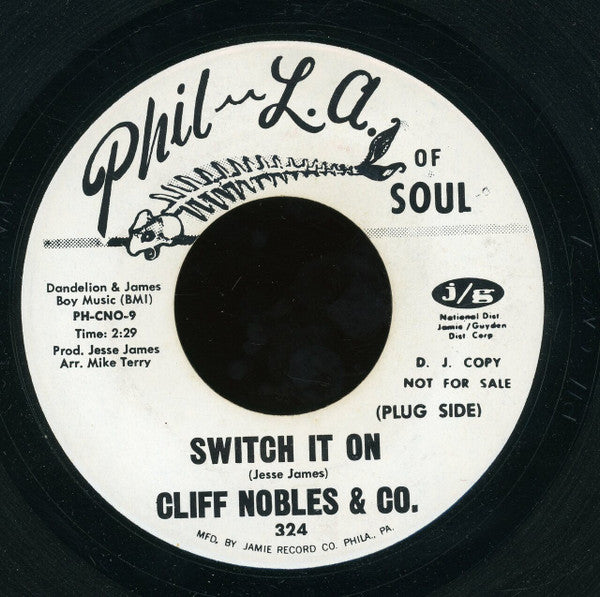 Cliff Nobles : Switch It On / Burning Desire  (7", Single, Promo)