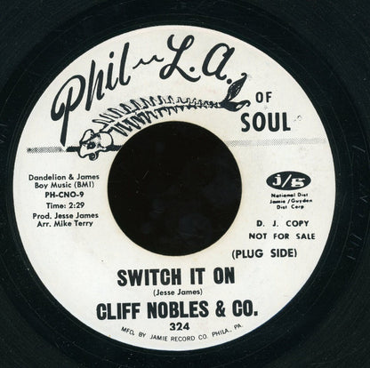 Cliff Nobles : Switch It On / Burning Desire  (7", Single, Promo)