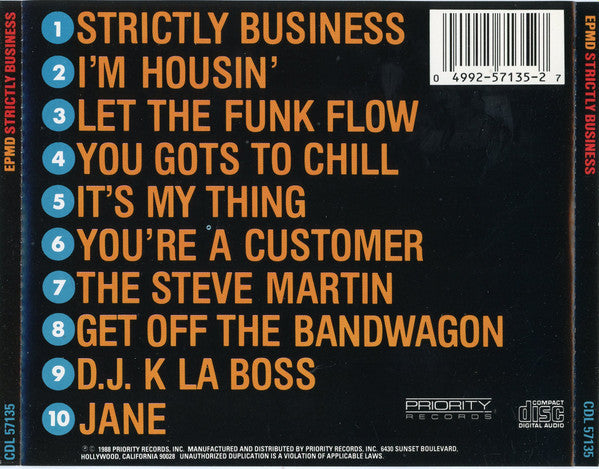 EPMD : Strictly Business (CD, Album, RE, RP)