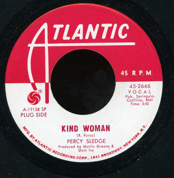 Percy Sledge : Kind Woman (7", Promo, SP-)