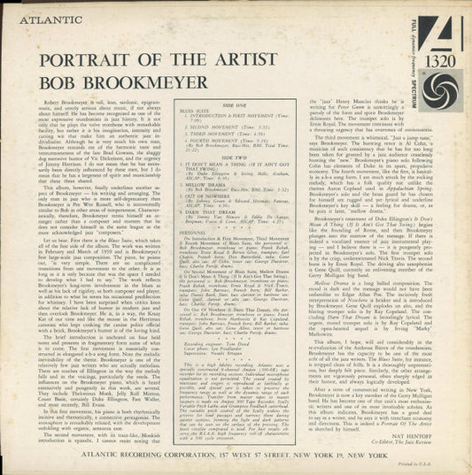 Bob Brookmeyer : Portrait Of The Artist (LP, Album, Mono)