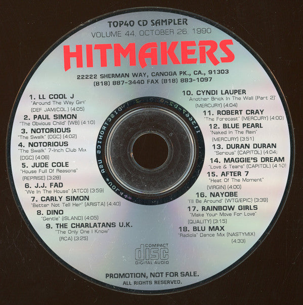 Various : Hitmakers Top 40 CD Volume 44 (CD, Comp, Promo)