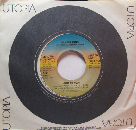 Albert King : Guitar Man / Rub My Back (7", Promo)