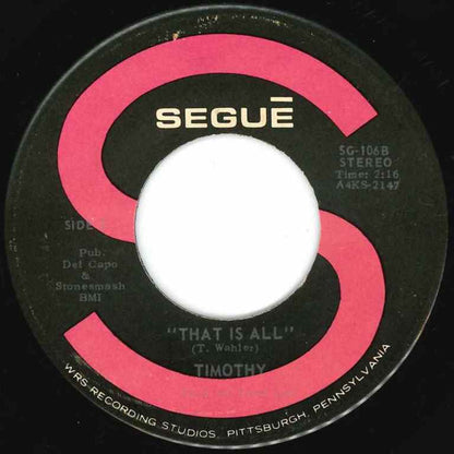 Tim Wahler : Mr. Moonlight / That Is All (7", Single)