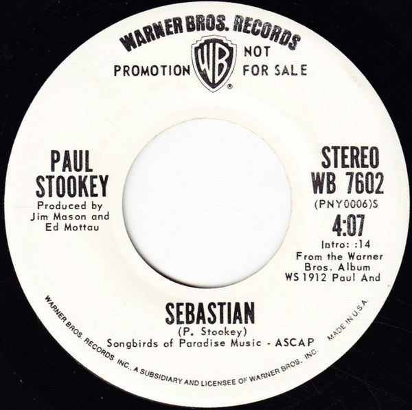 Noel Paul Stookey : Sebastian (7", Promo)