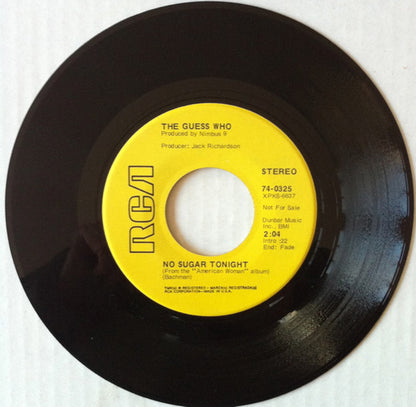 The Guess Who : American Woman / No Sugar Tonight (7", Single, Promo, Ind)