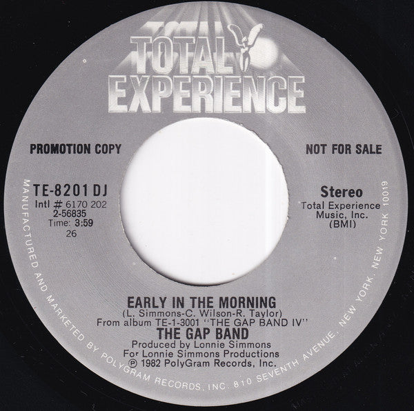 The Gap Band : Early In The Morning (7", Single, Promo)