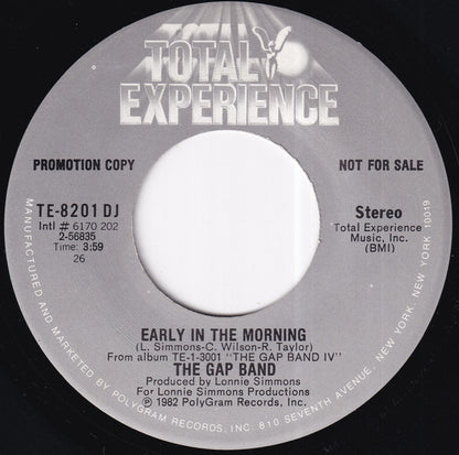 The Gap Band : Early In The Morning (7", Single, Promo)