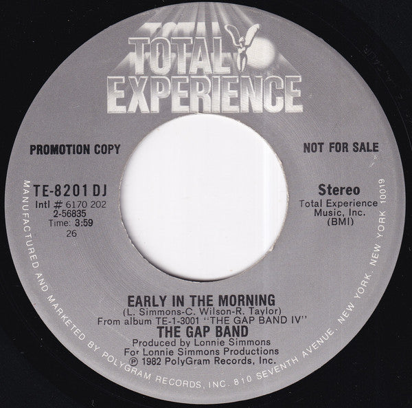 The Gap Band : Early In The Morning (7", Single, Promo)