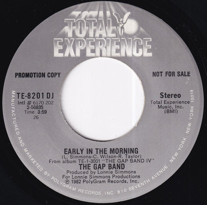 The Gap Band : Early In The Morning (7", Single, Promo)