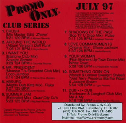Various : Promo Only Club Series: July 97 (CD, Comp, Promo)