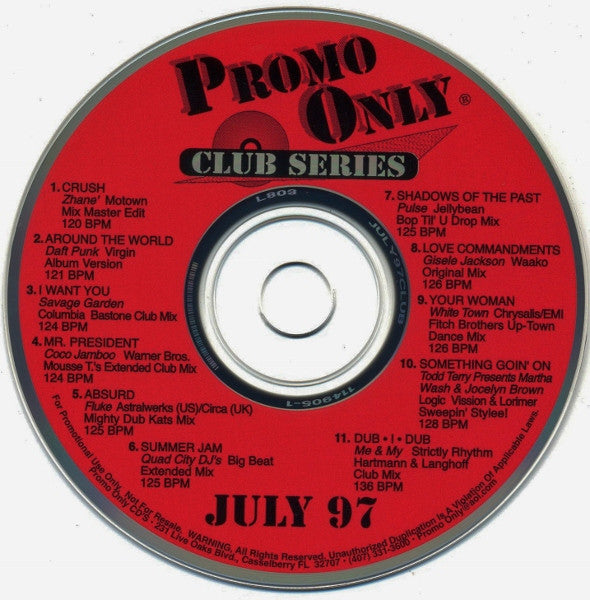 Various : Promo Only Club Series: July 97 (CD, Comp, Promo)