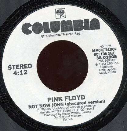 Pink Floyd : Not Now John (obscured version) (7", Single, Promo, Styrene)