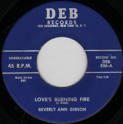 Beverly Ann Gibson : Love's Burning Fire (7", Single)