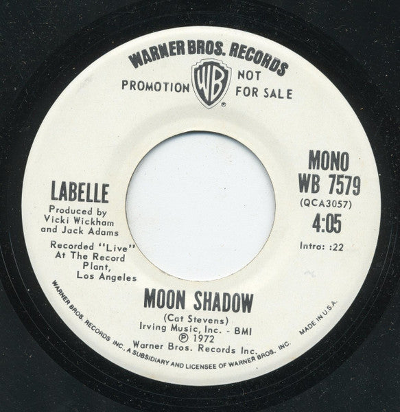 LaBelle : Moon Shadow (7", Mono, Promo)