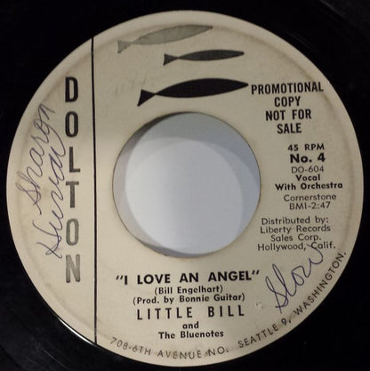 Little Bill And The Bluenotes : I Love An Angel / Bye Bye Baby (7", Single, Promo)