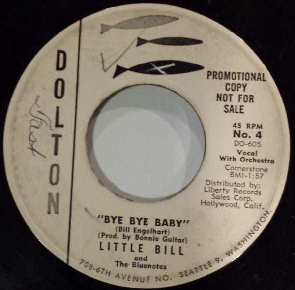 Little Bill And The Bluenotes : I Love An Angel / Bye Bye Baby (7", Single, Promo)