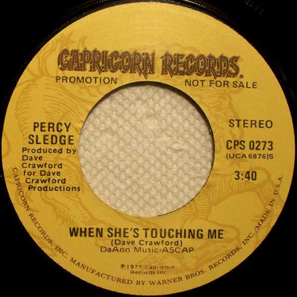 Percy Sledge : When She's Touching Me (7", Promo)