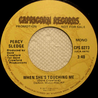 Percy Sledge : When She's Touching Me (7", Promo)