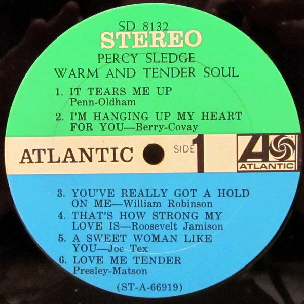 Percy Sledge : Warm & Tender Soul (LP, Album, RP)