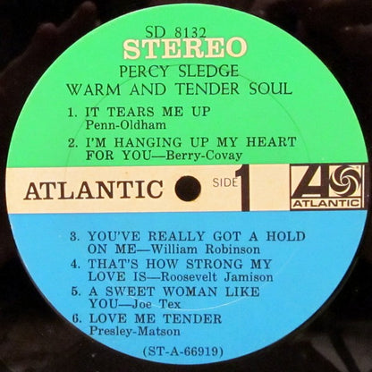 Percy Sledge : Warm & Tender Soul (LP, Album, RP)