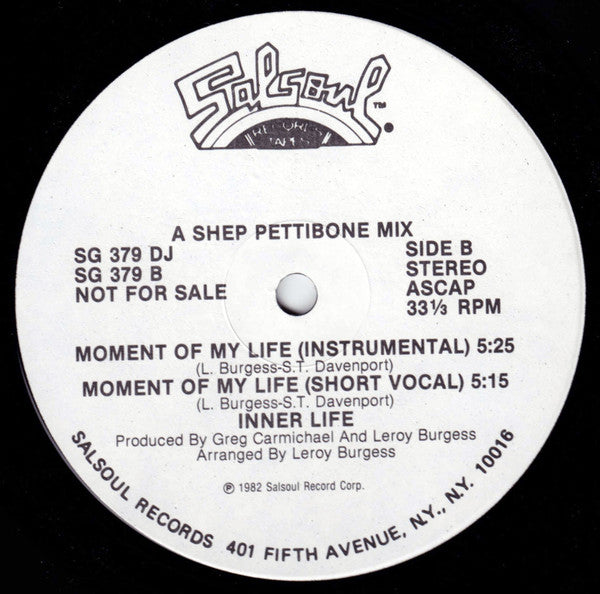 Inner Life : Moment Of My Life (12", Promo)