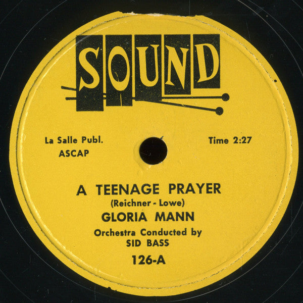 Gloria Mann : A Teenage Prayer (10")