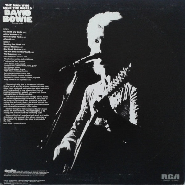 David Bowie : The Man Who Sold The World (LP, Album, RE, Ind)