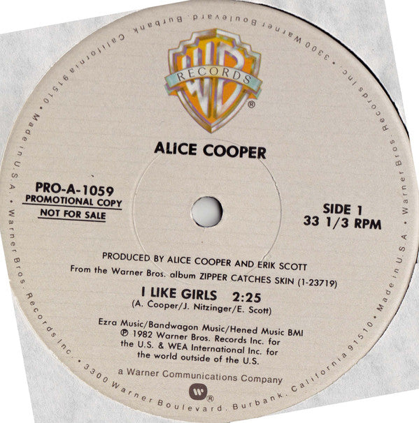 Alice Cooper (2) : I Like Girls (12", Maxi, Promo)