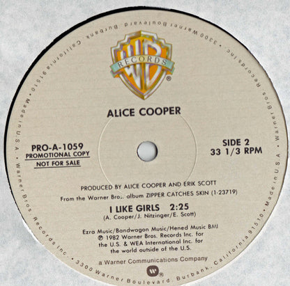 Alice Cooper (2) : I Like Girls (12", Maxi, Promo)