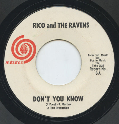 Rico & The Ravens : Don't You Know / In My Heart (7", Single, RP)