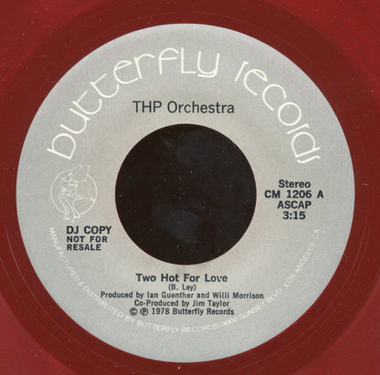 THP Orchestra : Two Hot For Love (7", Promo, Red)